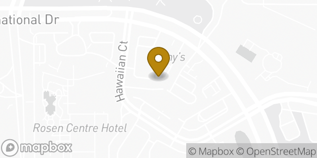 Map showing the location of Starbucks in Orlando, FL 32819