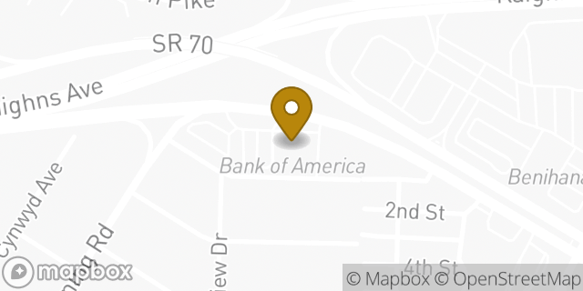 Map showing the location of Bank of America in Pennsauken Twp, NJ 08109