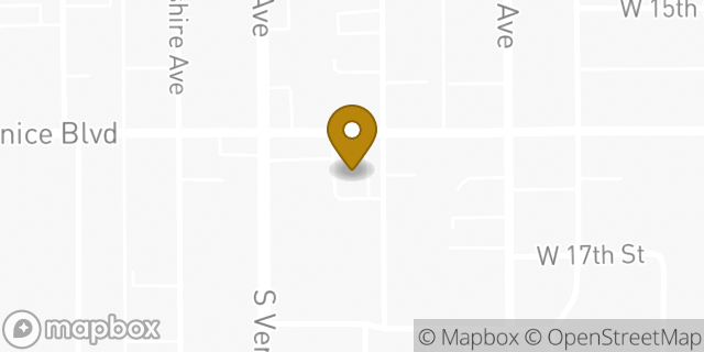 Map showing the location of McDonald's in Los Angeles, CA 90006