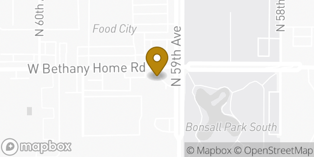 Map showing the location of Amazon Locker - Observer in Glendale, AZ 85301