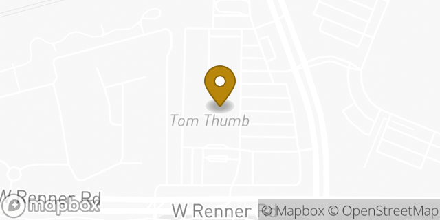 Map showing the location of Tom Thumb in Richardson, TX 75080