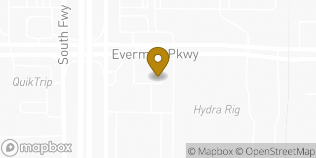 Map showing the location of Chase Bank in Fort Worth, TX 76140