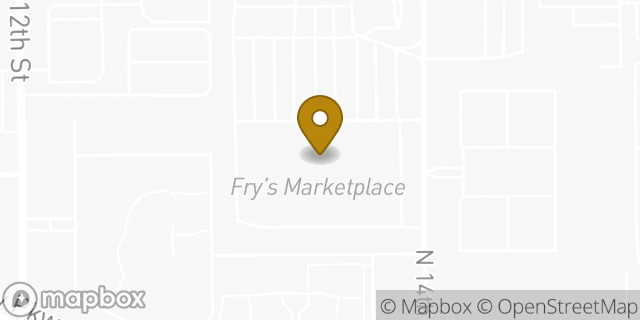 Map showing the location of Starbucks in Phoenix, AZ 85022