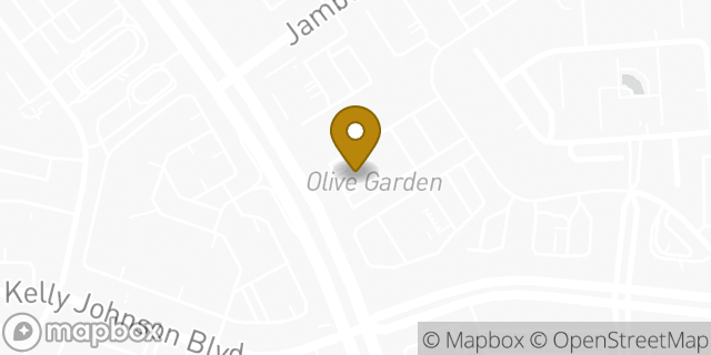 Map showing the location of Olive Garden in Colorado Springs, CO 80920