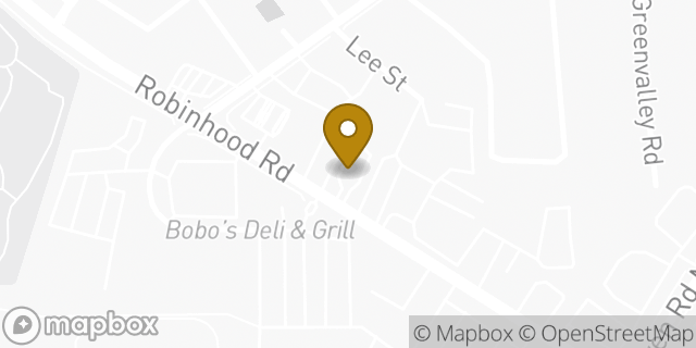 Map showing the location of Dunkin' in Winston-Salem, NC 27106