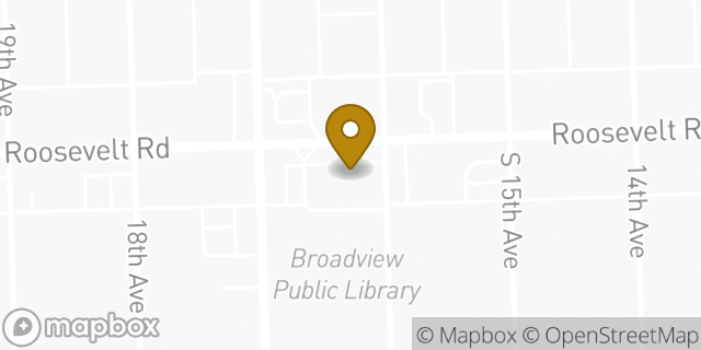 Map showing the location of Walgreens in Broadview, IL