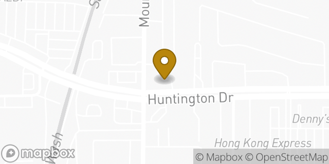 Map showing the location of COVID-19 Drive-Thru Testing at Walgreens in Monrovia, CA 91016