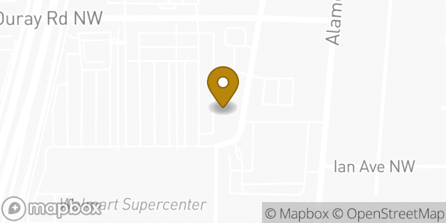 Map showing the location of Walmart Supercenter in Albuquerque, NM 87120