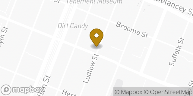 Map showing the location of Subway in New York, NY 10002