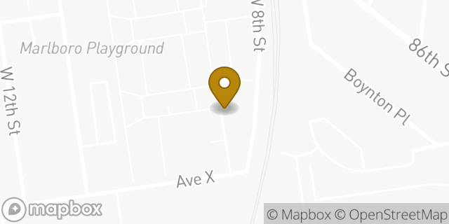 Map showing the location of Amazon Locker - Fender in Brooklyn, NY 11223