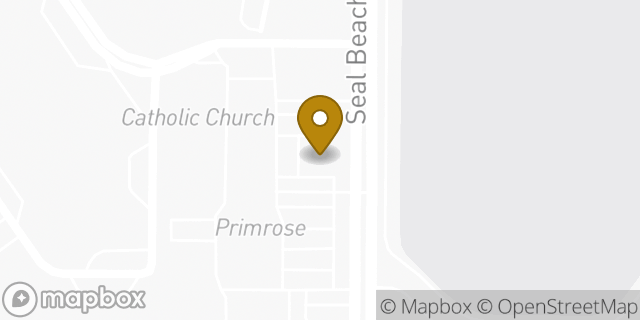 Map showing the location of Amazon Locker - Grits in Seal Beach, CA 90740
