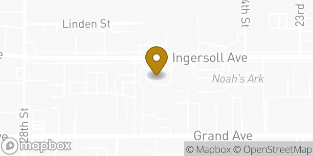 Map showing the location of Starbucks in Des Moines, IA 50312