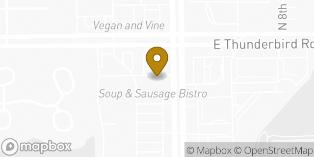 Map showing the location of Starbucks in Phoenix, AZ 85022