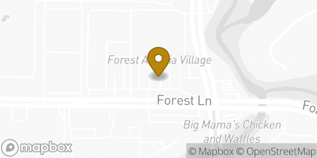 Map showing the location of Aldi in Dallas, TX 75243