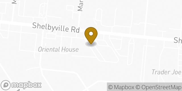 Map showing the location of Starbucks in Louisville, KY 40207