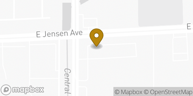 Map showing the location of AutoZone in Fresno, CA 93725