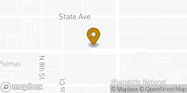 Map showing the location of Subway in Kansas City, KS 66101