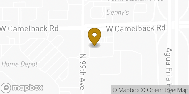 Map showing the location of Amazon Locker - Optic in Phoenix, AZ 85037
