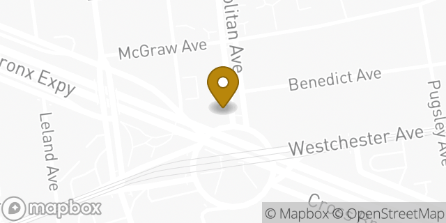 Map showing the location of Starbucks in Bronx, NY 10462
