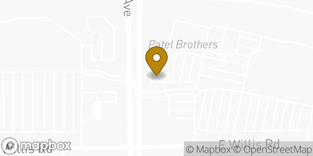 Map showing the location of Starbucks in Chandler, AZ 85286