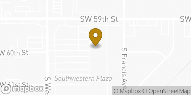 Map showing the location of Subway in Oklahoma City, OK 73139