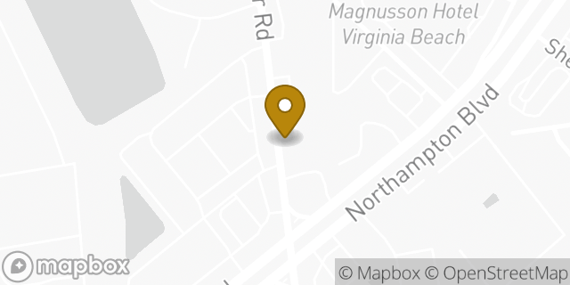 Map showing the location of 7-Eleven in Virginia Beach, VA 23455