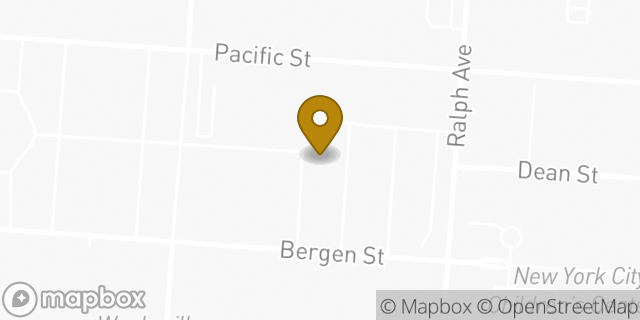 Map showing the location of Amazon Locker - Mineralogist in Brooklyn, NY 11233
