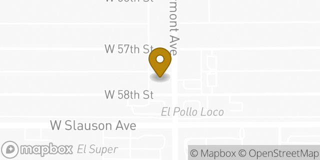 Map showing the location of Chase Bank in Los Angeles, CA 90037
