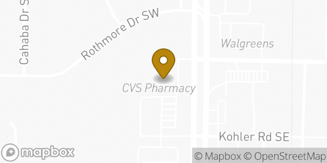 Map showing the location of CVS Beauty in Huntsville, AL 35803