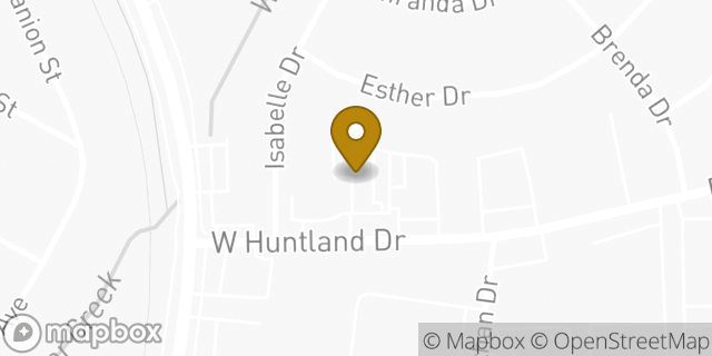 Map showing the location of Uber Austin in Austin, TX 78752
