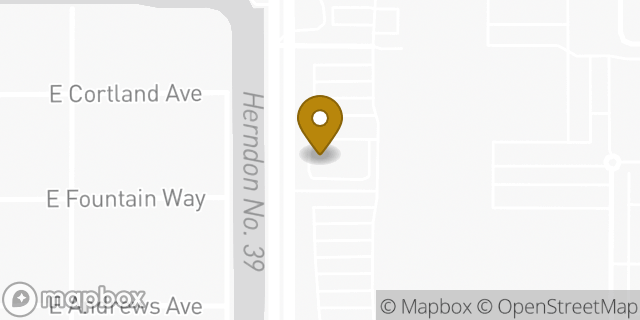 Map showing the location of Chipotle Mexican Grill in Fresno, CA 93726