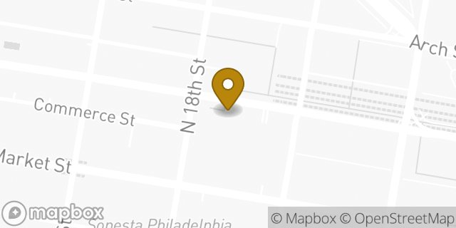 Map showing the location of The UPS Store in Philadelphia, PA 19103