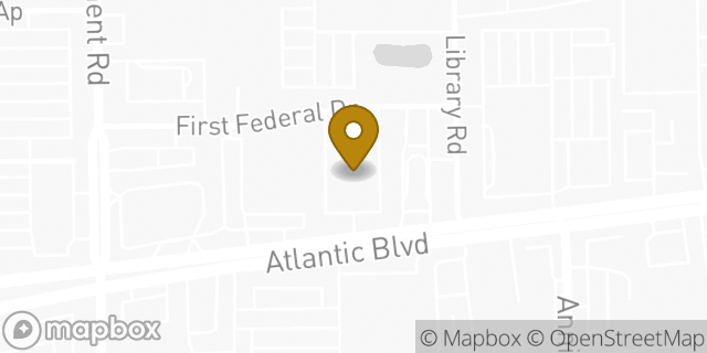 Map showing the location of AutoZone in Jacksonville, FL 32225