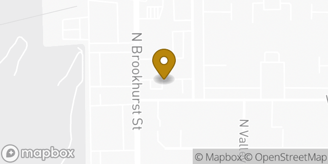 Map showing the location of Starbucks in Anaheim, CA 92801