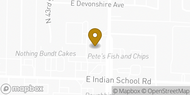 Map showing the location of Walgreens in Phoenix, AZ 85018