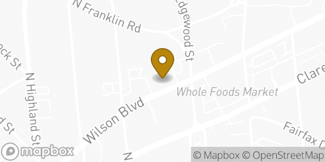 Map showing the location of Chase Bank in Arlington, VA 22201