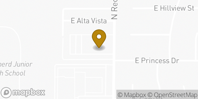 Map showing the location of The Church of Jesus Christ of Latter-day Saints in Mesa, AZ 85205
