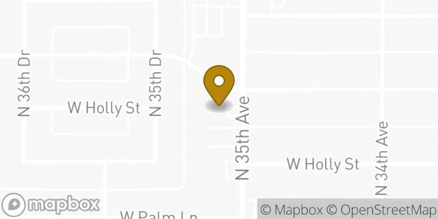 Map showing the location of Amazon Locker - Grasslands in Phoenix, AZ 85009