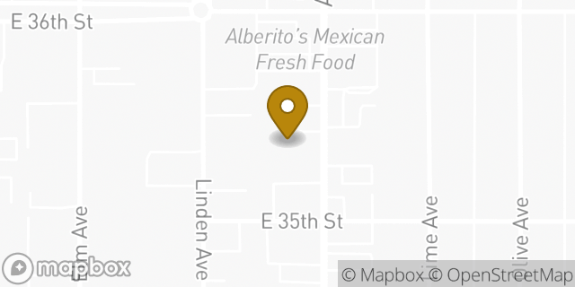 Map showing the location of Staples in Long Beach, CA 90807