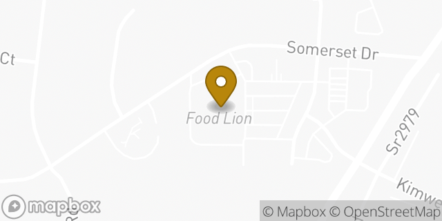 Map showing the location of Food Lion in Winston-Salem, NC 27103
