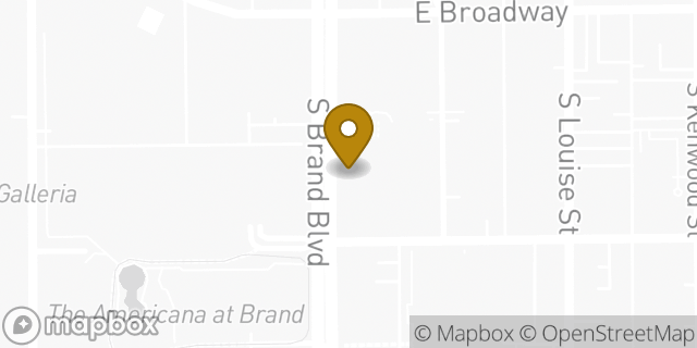Map showing the location of Buffalo Wild Wings in Glendale, CA 91204