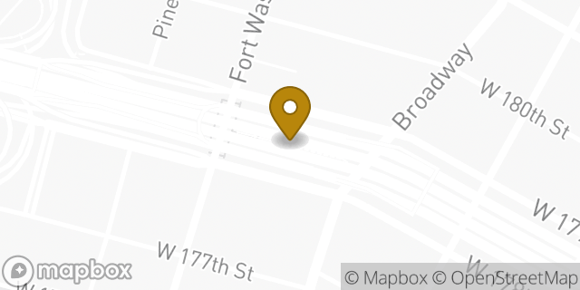 Map showing the location of Marshalls in New York, NY 10033