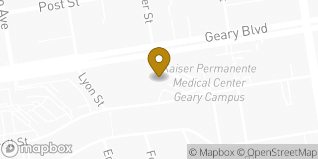Map showing the location of Emergency Room in San Francisco, CA 94115