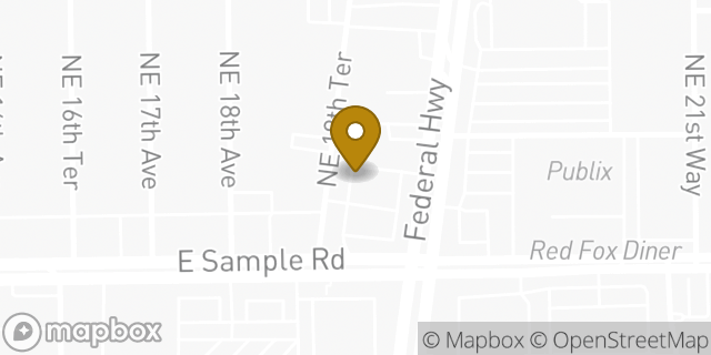 Map showing the location of Amazon Locker - Knowledge in Pompano Beach, FL 33064