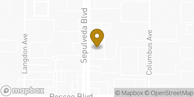 Map showing the location of AutoZone in Los Angeles, CA 91343
