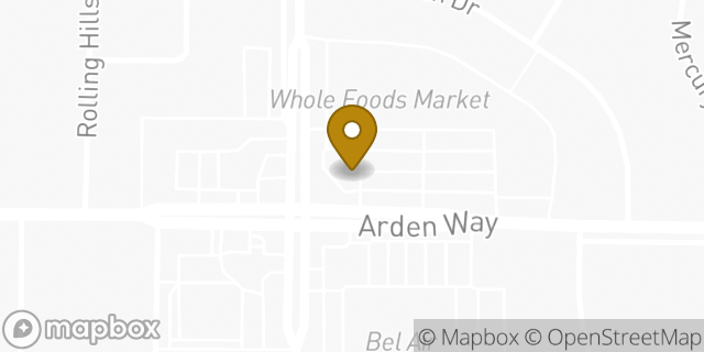 Map showing the location of Starbucks in Sacramento, CA 95864