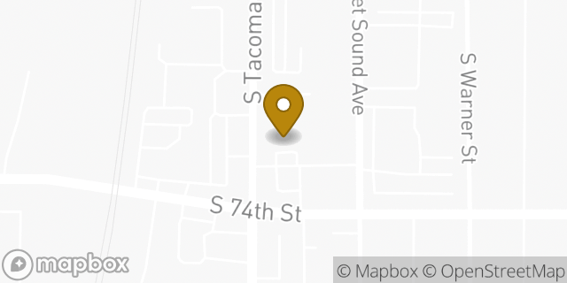 Map showing the location of Amazon Locker - Bipyramid in Tacoma, WA 98409
