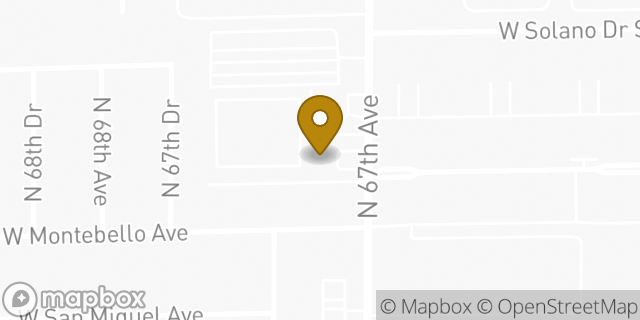 Map showing the location of Amazon Locker - Dunia in Glendale, AZ 85301