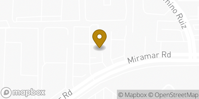 Map showing the location of Avis Car Rental in San Diego, CA 92126