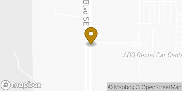Map showing the location of Albuquerque International Airport in Albuquerque, NM 87106